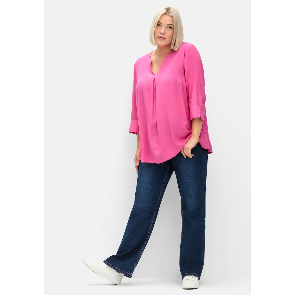 Sheego Tunika »Große Größen« Mit Kellerfalte Und 3/4-Ärmeln