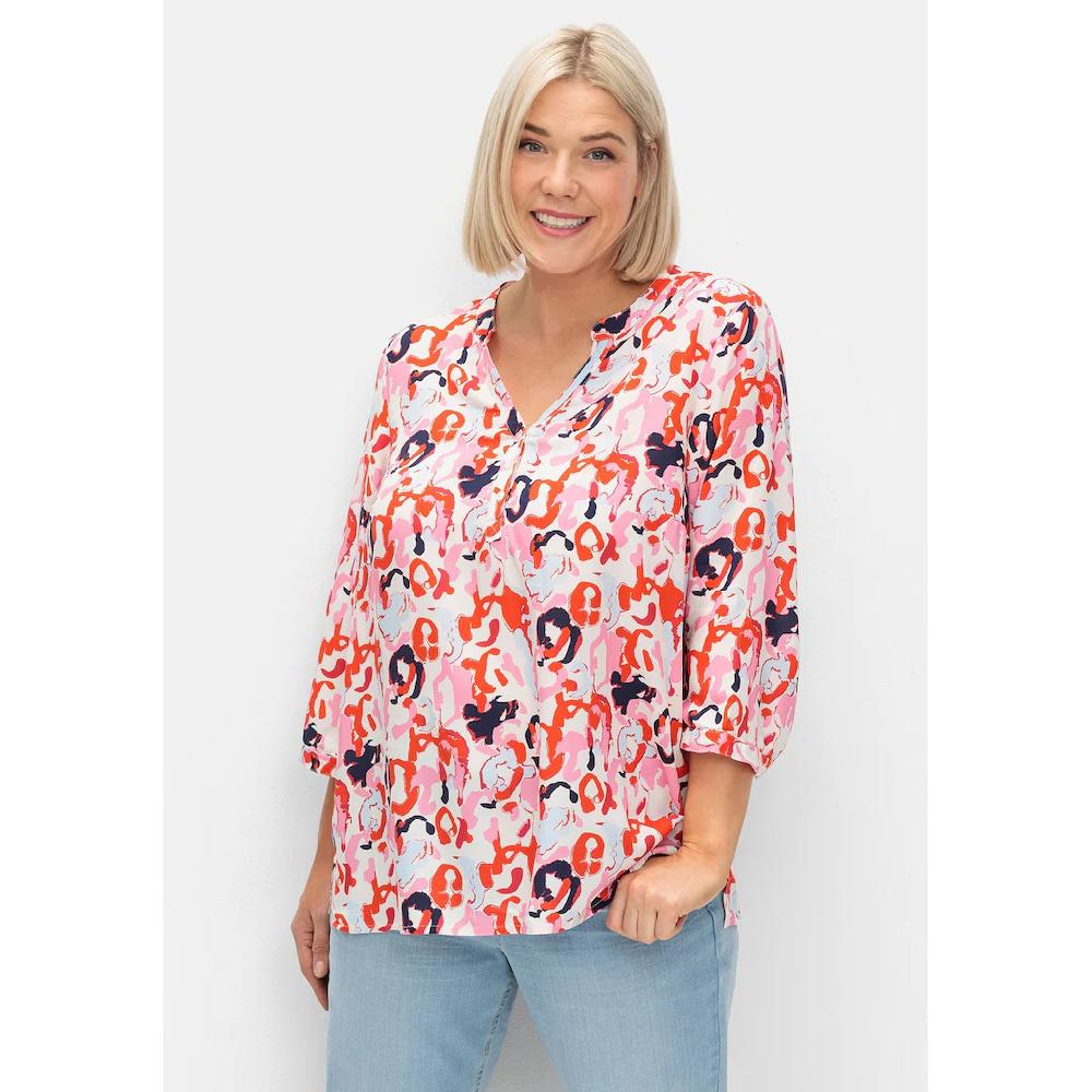 Sheego Tunika »Große Größen« mit Knopfleiste und 3/4-Ärmeln 2er Pack