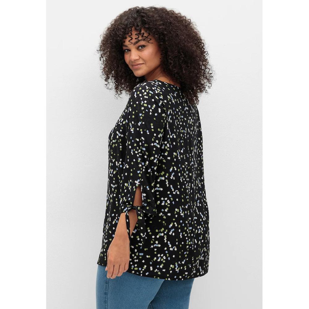 Sheego Tunika »Große Größen« Mit Print Und Knotendetail Am Ärmel