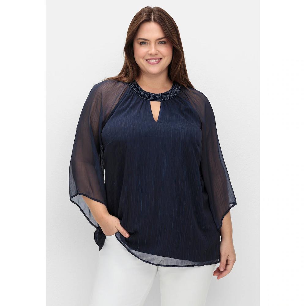 Sheego Tunika »Große Größen« mit Schmuckausschnitt