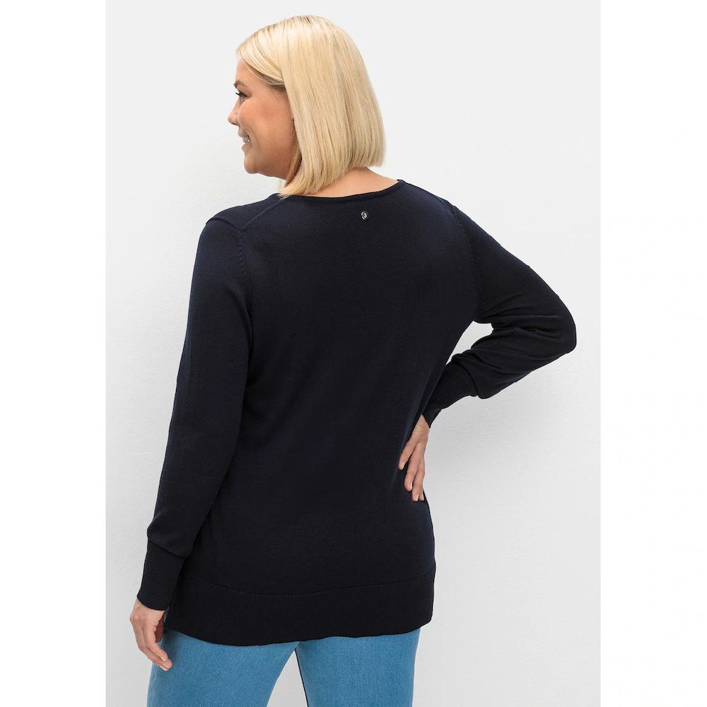 Sheego V-Ausschnitt-Pullover »Große Größen« Aus Leichtem Feinstrick
