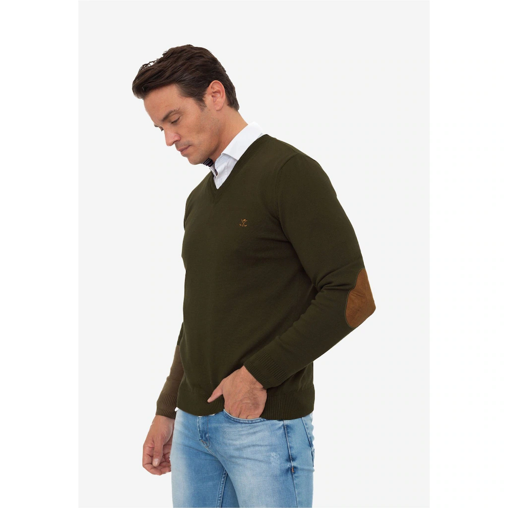 SIR RAYMOND TAILOR Strickpullover »Los Angeles« (1 Tlg.) Mit Klassischem V-Ausschnitt