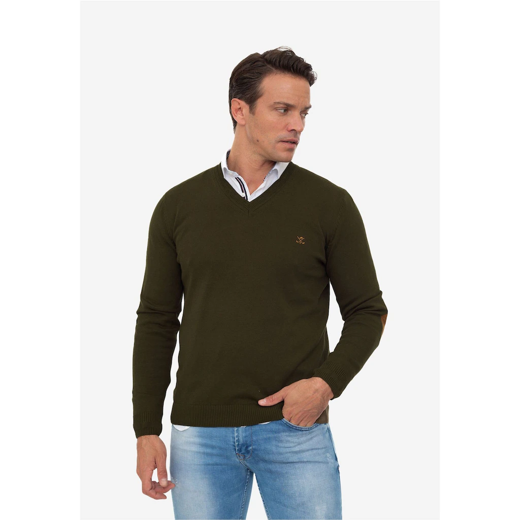 SIR RAYMOND TAILOR Strickpullover »Los Angeles« (1 tlg.) mit klassischem V-Ausschnitt