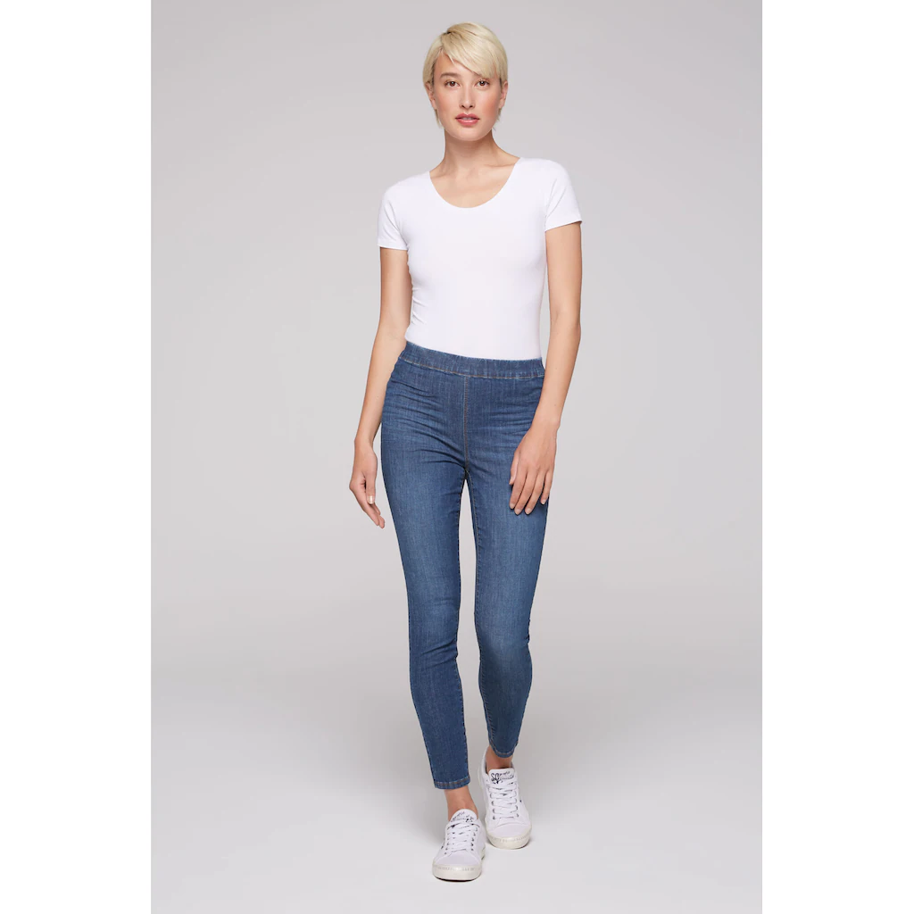 SOCCX Jeansjeggings Mit Elastikbund
