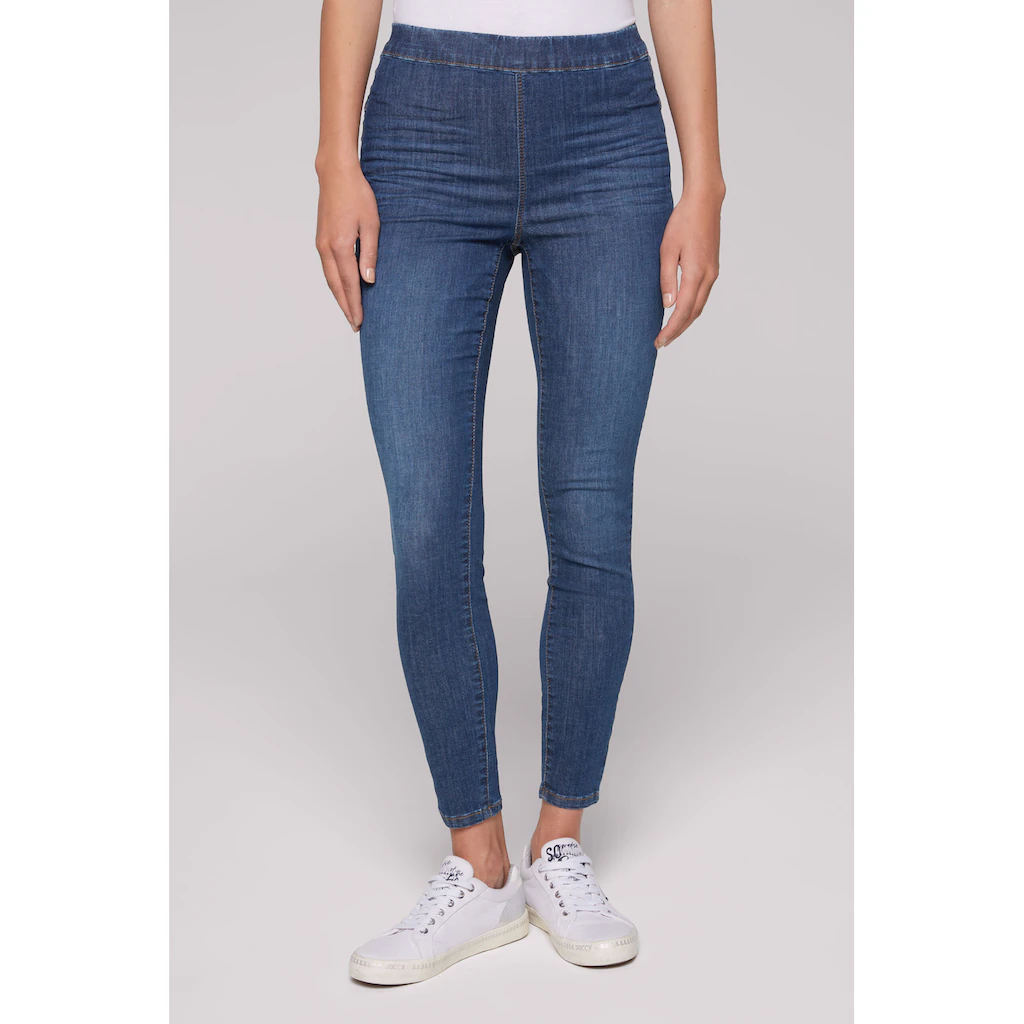 SOCCX Jeansjeggings mit Elastikbund