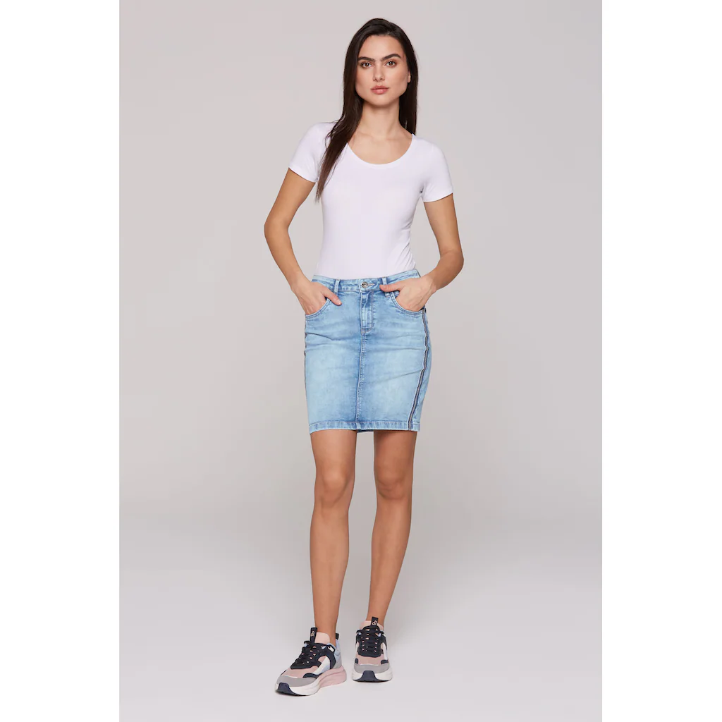 SOCCX Jeansrock Mit Gehschlitz