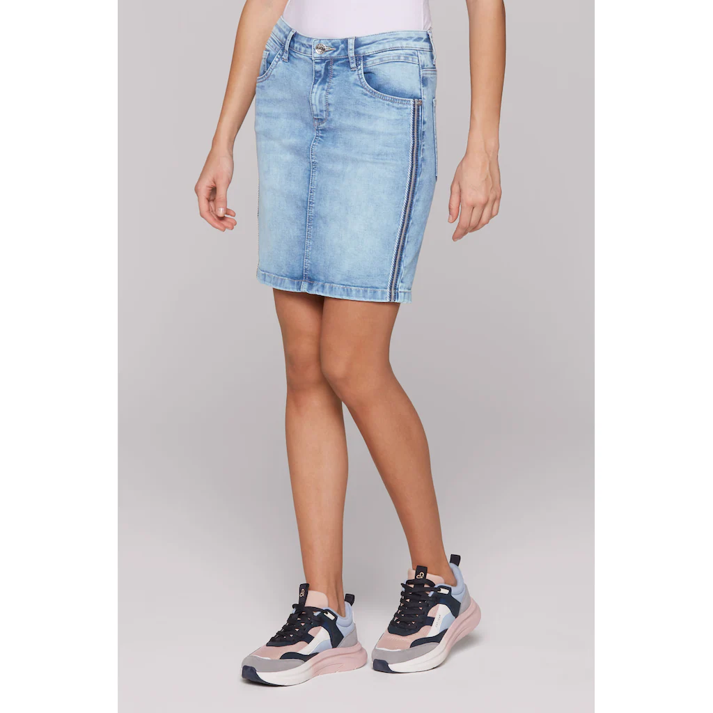 SOCCX Jeansrock Mit Gehschlitz