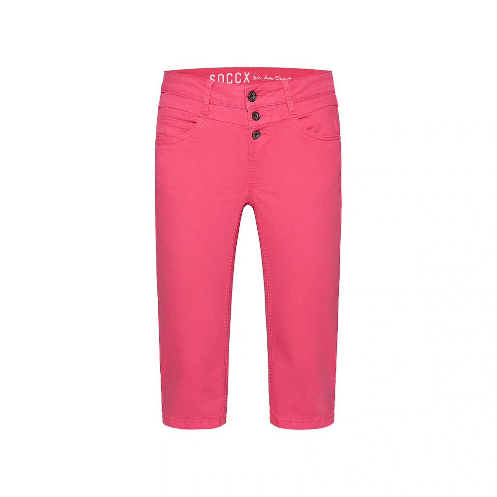 SOCCX Jeansshorts Mit Ziernähten