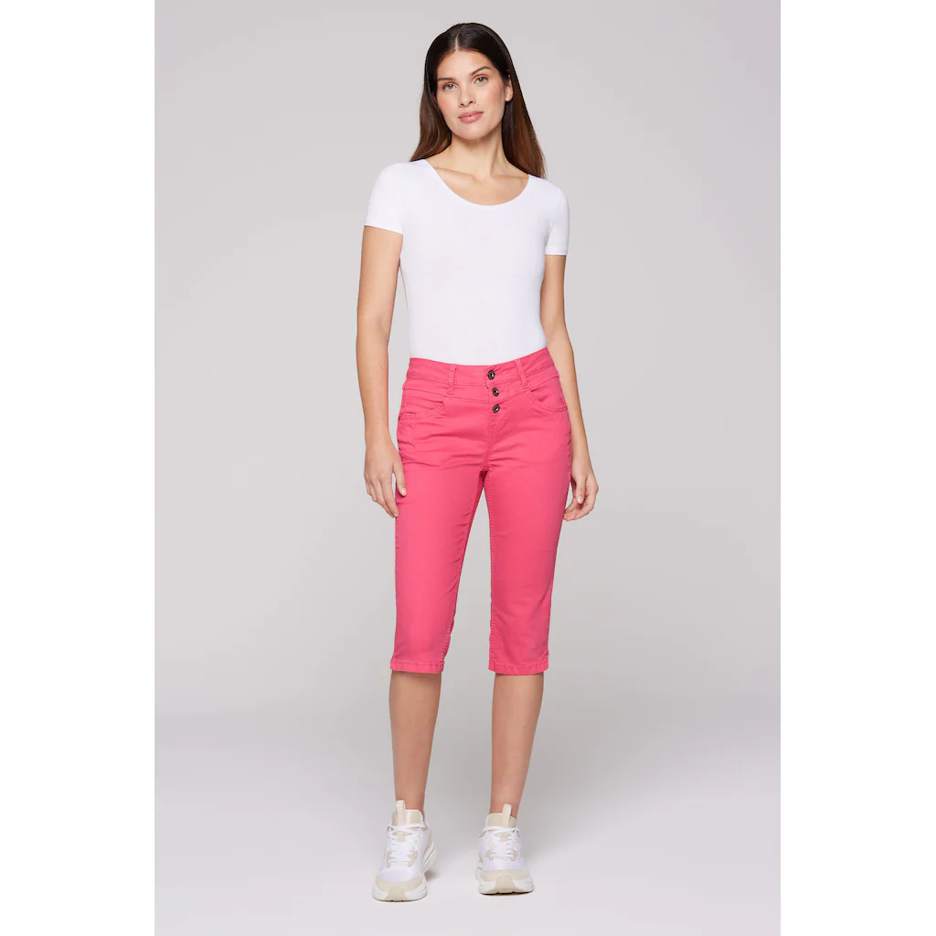 SOCCX Jeansshorts Mit Ziernähten