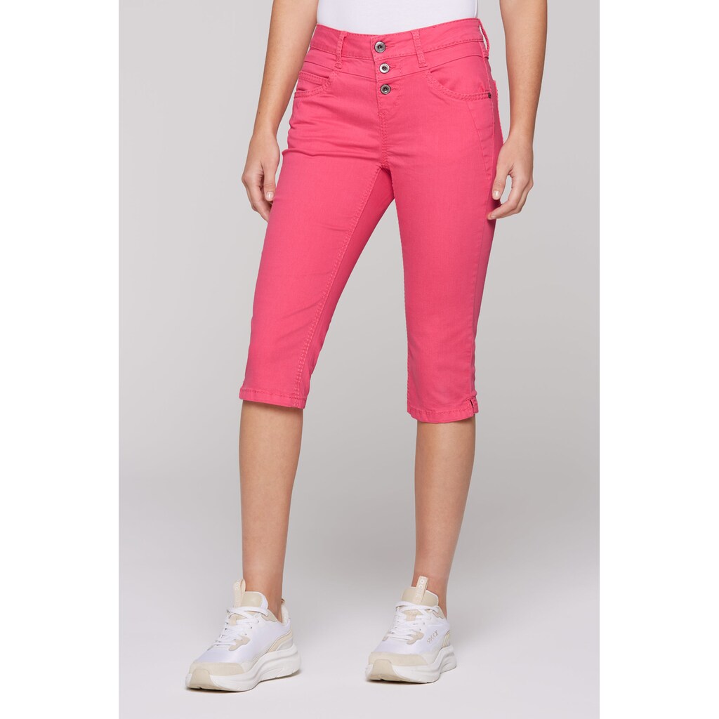 SOCCX Jeansshorts mit Ziernähten