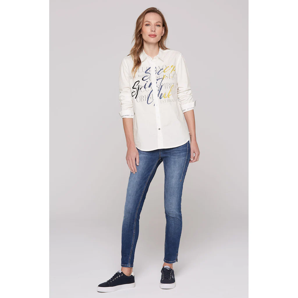 SOCCX Langarmbluse Im Turn-Up-Look