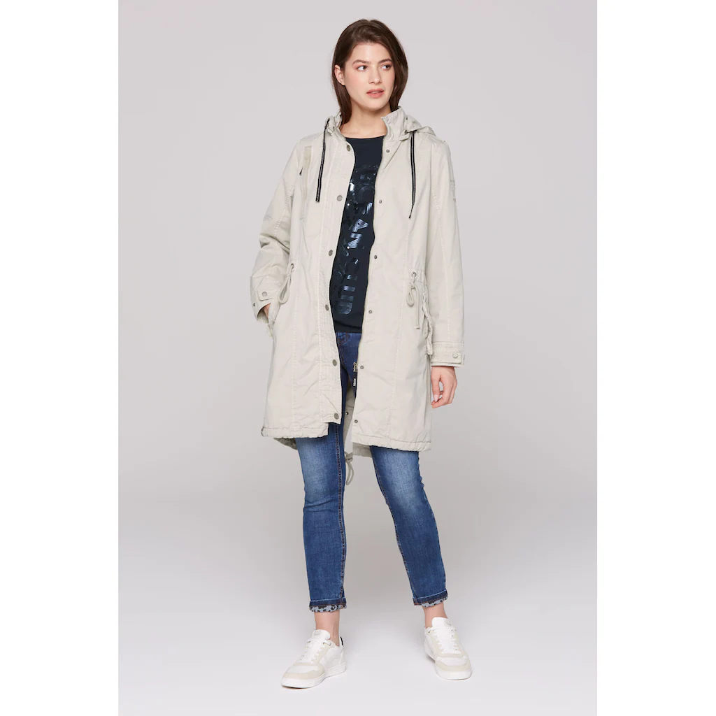 SOCCX Parka Mit Kapuze Mit Abtrennbarer Kapuze