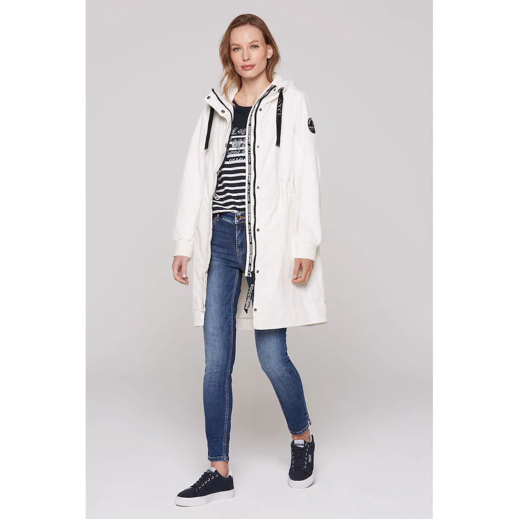 SOCCX Parka Mit Kapuze Mit Rippbündchen Im Ärmel