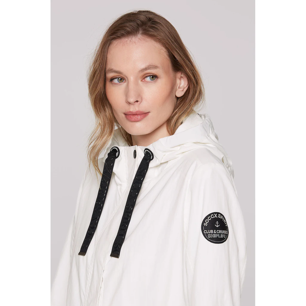 SOCCX Parka Mit Kapuze Mit Rippbündchen Im Ärmel