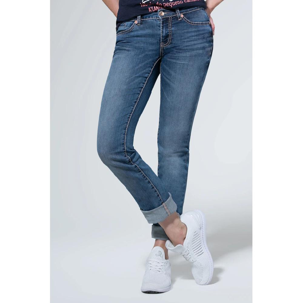 SOCCX Regular-fit-Jeans mit Turn-Up Saum