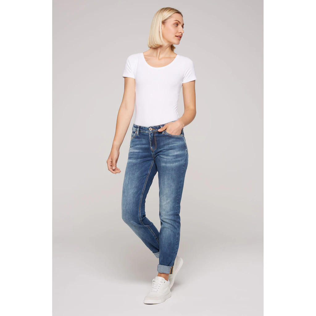 SOCCX Slim-fit-Jeans Mit Zwei Münztaschen