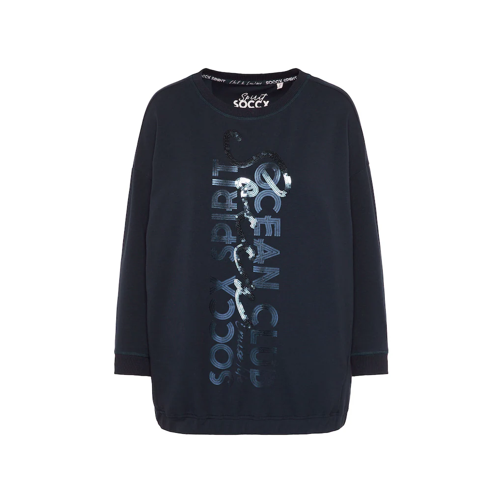 SOCCX Sweater Mit Gummizug Im Saum