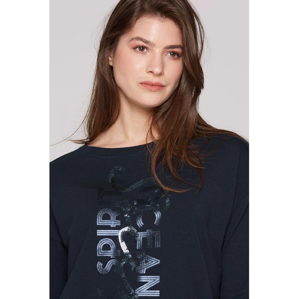 SOCCX Sweater Mit Gummizug Im Saum