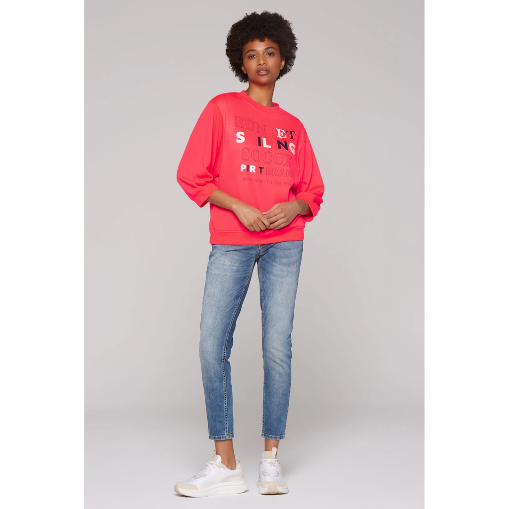 SOCCX Sweater Mit Verkürzten Ärmeln