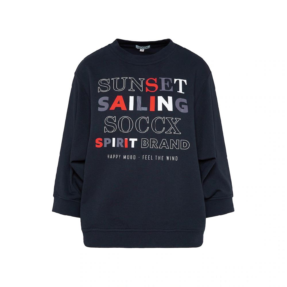 SOCCX Sweater Mit Verkürzten Ärmeln