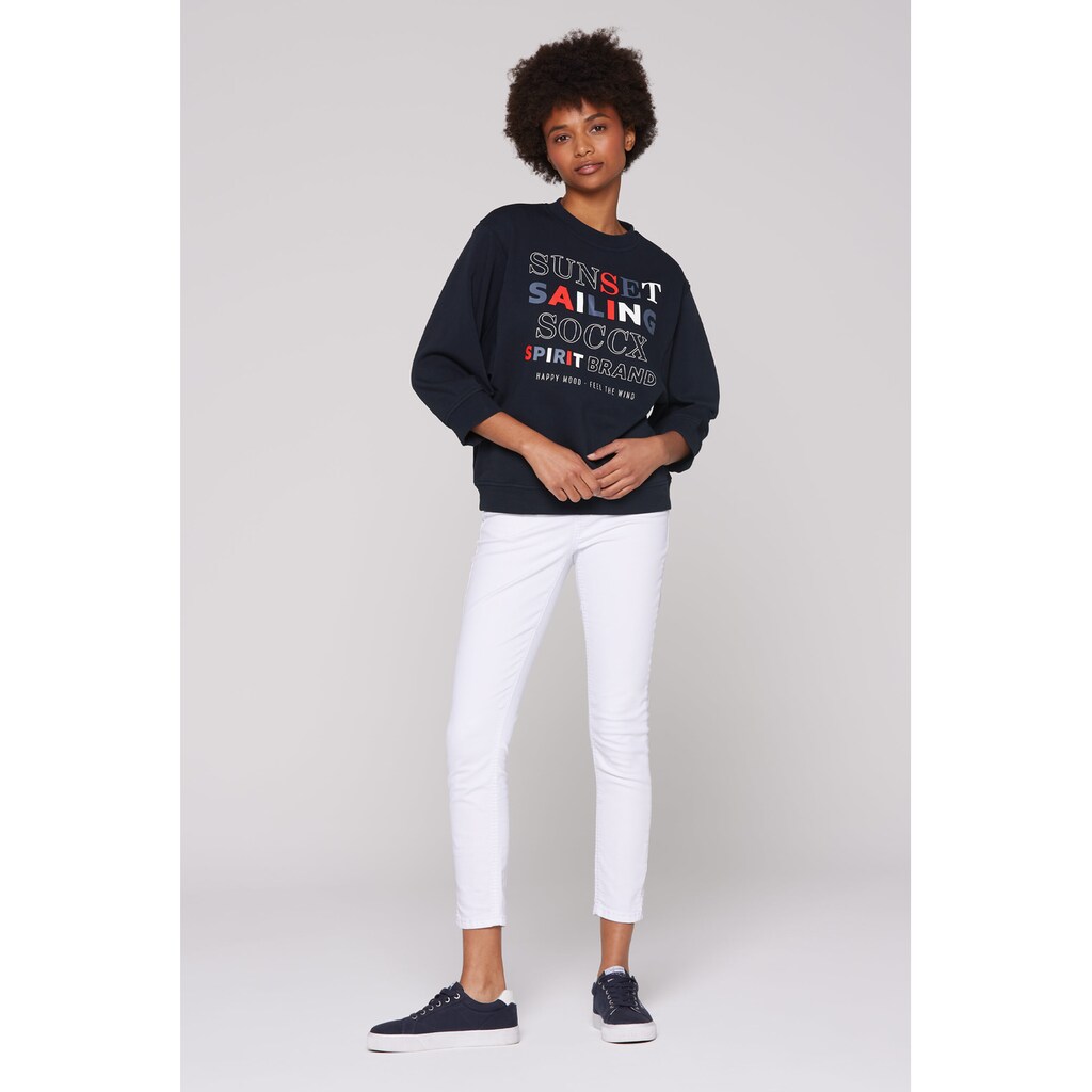 SOCCX Sweater Mit Verkürzten Ärmeln