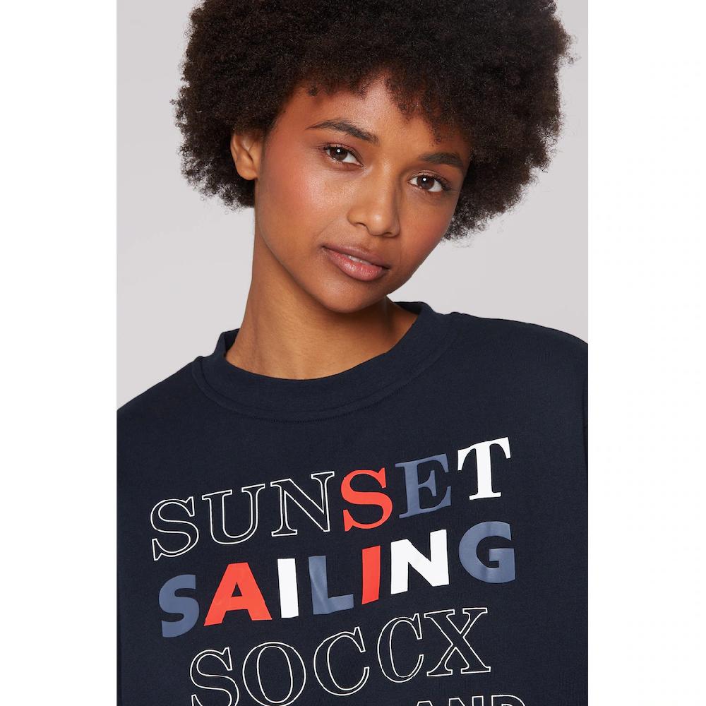 SOCCX Sweater Mit Verkürzten Ärmeln