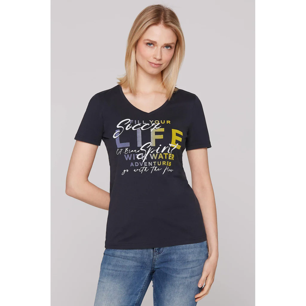 SOCCX V-Shirt aus Baumwolle