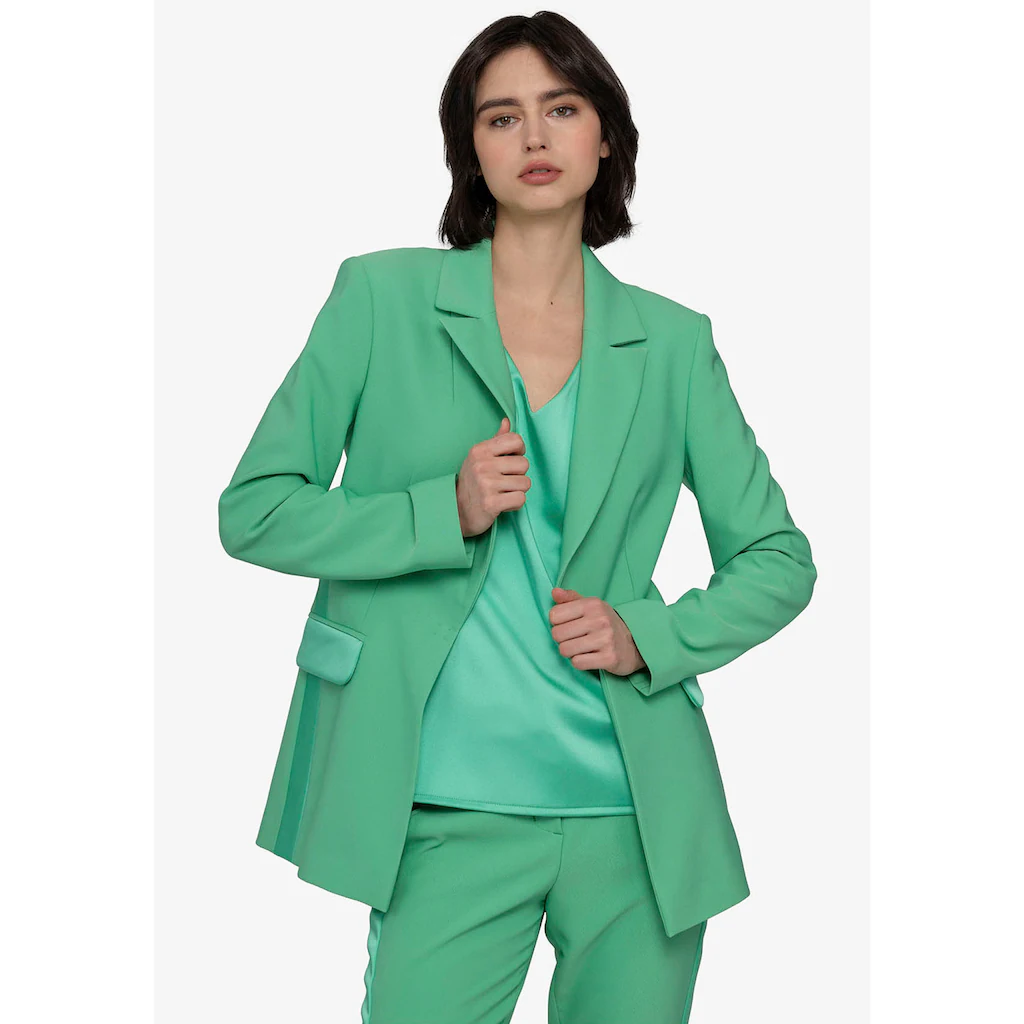 Sportalm Kitzbühel Longblazer Mit Ziertaschen Aus Satin