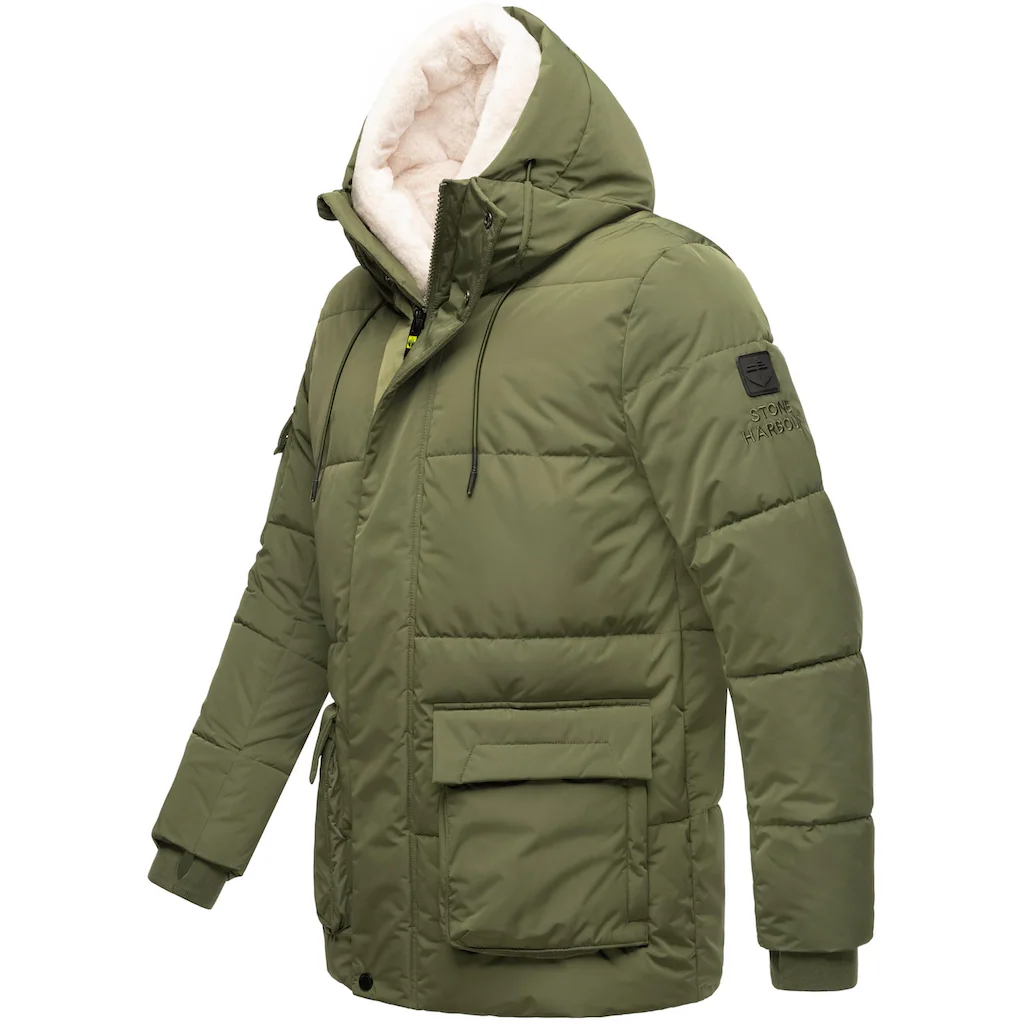 Stone Harbour Winterjacke »Lauroo XX« Mit Kapuze Urbane Herren Steppjacke Mit Kuscheligem Teddyfleece ▷ Kaufen