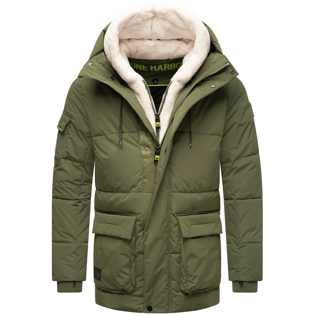 Stone Harbour Winterjacke »Lauroo XX« mit Kapuze urbane Herren Steppjacke mit kuscheligem Teddyfleece ▷ kaufen