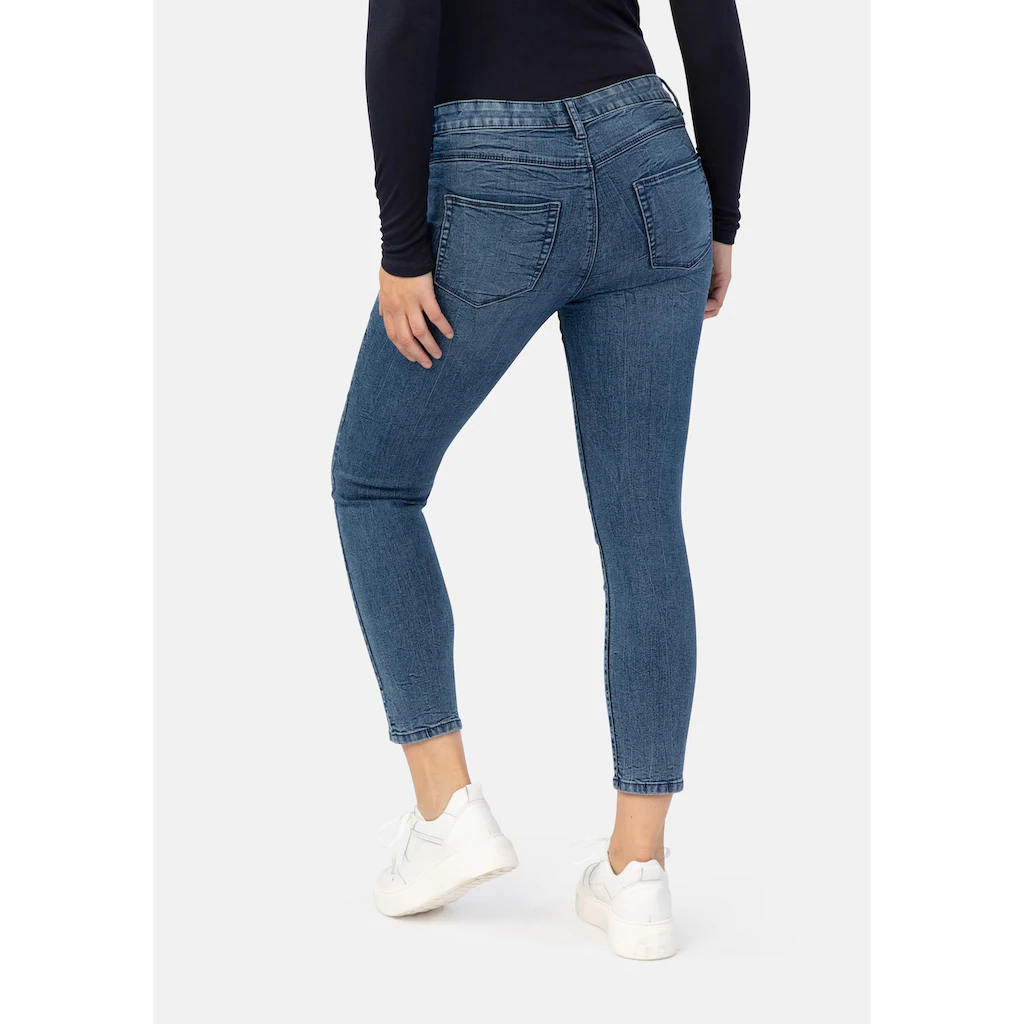 STOOKER WOMEN 5-Pocket-Jeans »Florenz Denim Heavy Used Slim Fit« Slim Fit Casual Clean Wash Denim Jeans Für Damen