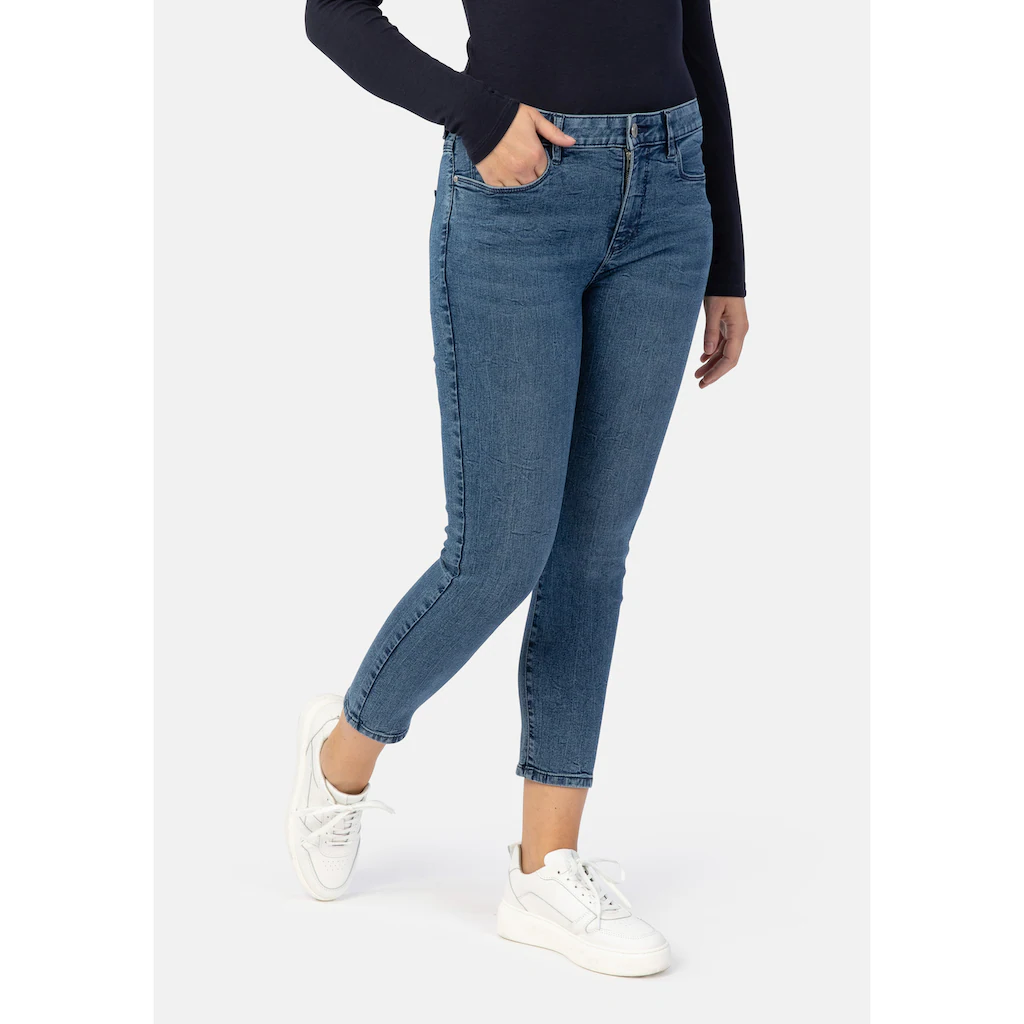 STOOKER WOMEN 5-Pocket-Jeans »Florenz Denim heavy used Slim Fit« Slim Fit Casual Clean Wash Denim Jeans für Damen