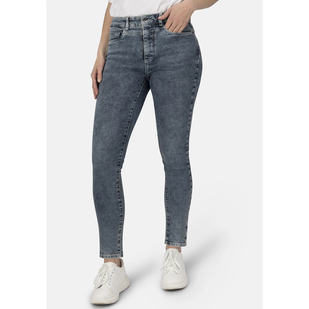 STOOKER WOMEN 5-Pocket-Jeans »Rio Bluegrey Skinny Fit« Skinny Fit Casual Clean Wash Denim Jeans Für Damen