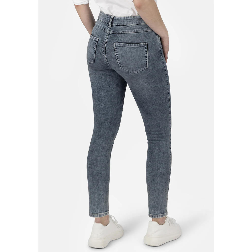 STOOKER WOMEN 5-Pocket-Jeans »Rio bluegrey Skinny Fit« Skinny Fit Casual Clean Wash Denim Jeans für Damen