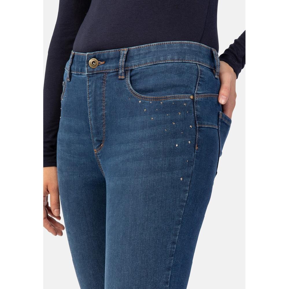 STOOKER WOMEN 5-Pocket-Jeans »Rio Denim Strass Skinny Fit« Skinny Fit Casual Clean Wash Denim Jeans Magic Shape Effekt Für Damen