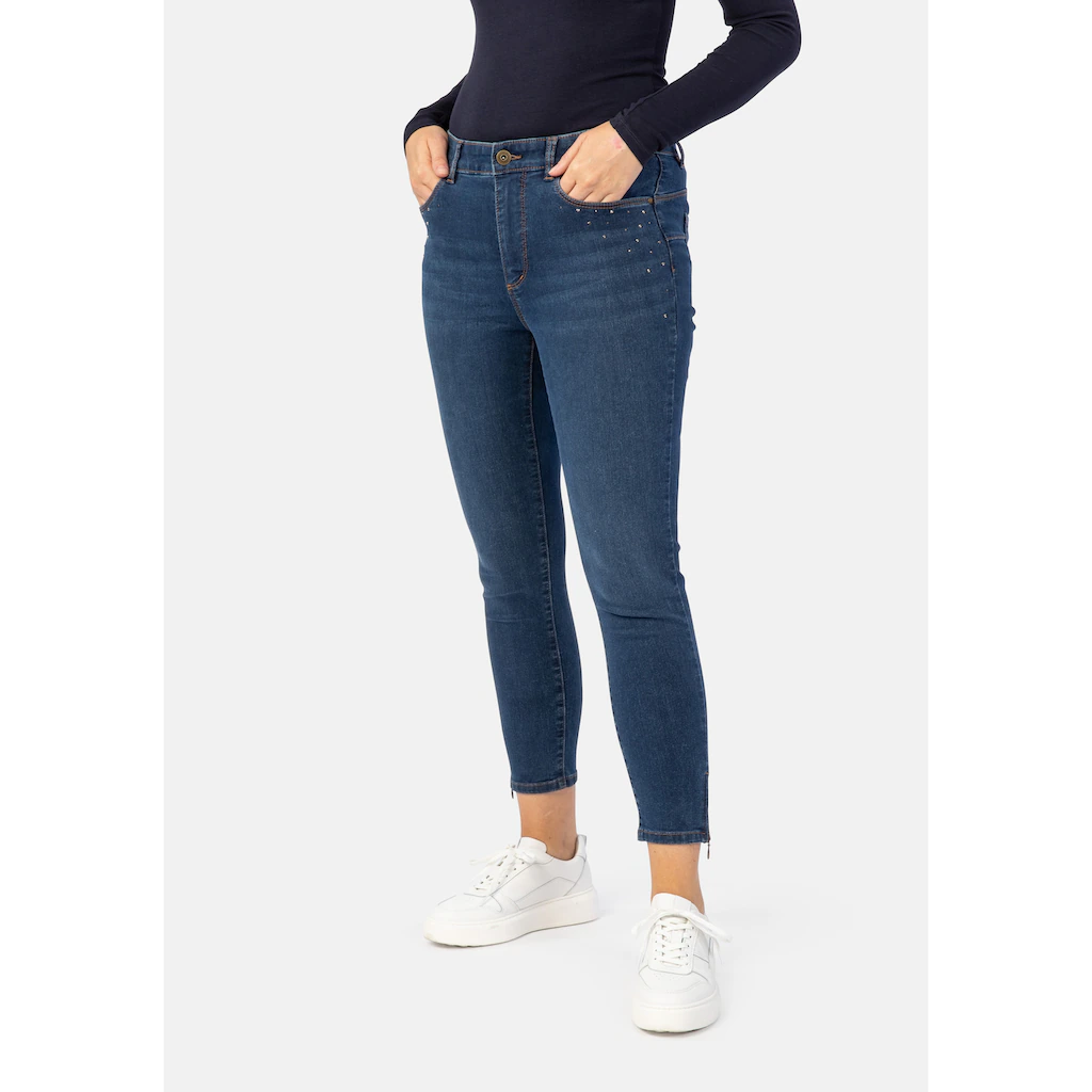 STOOKER WOMEN 5-Pocket-Jeans »Rio Denim Strass Skinny Fit« Skinny Fit Casual Clean Wash Denim Jeans Magic Shape Effekt für Damen