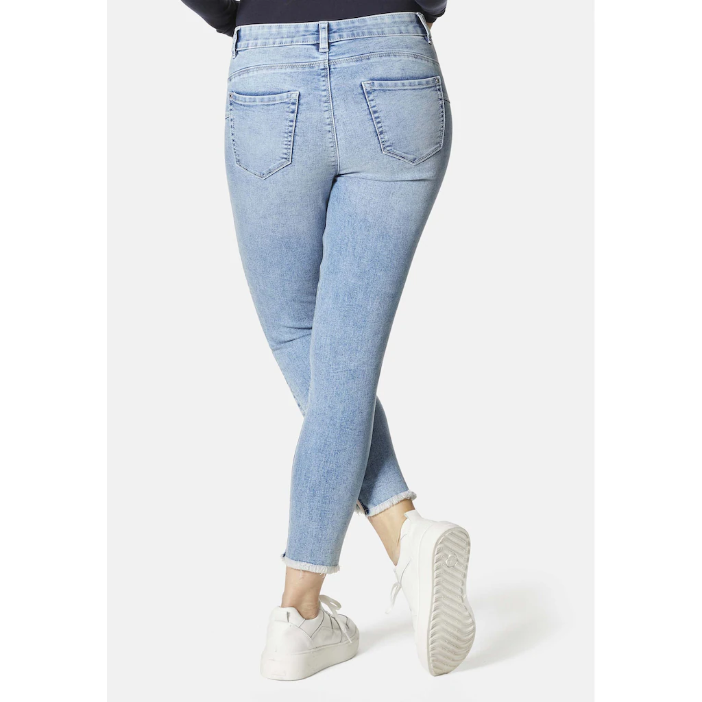 STOOKER WOMEN 5-Pocket-Jeans »Rio Fringe Skinny Fit« Skinny Fit Casual Clean Wash Denim Jeans Magic Shape Effekt Für Damen