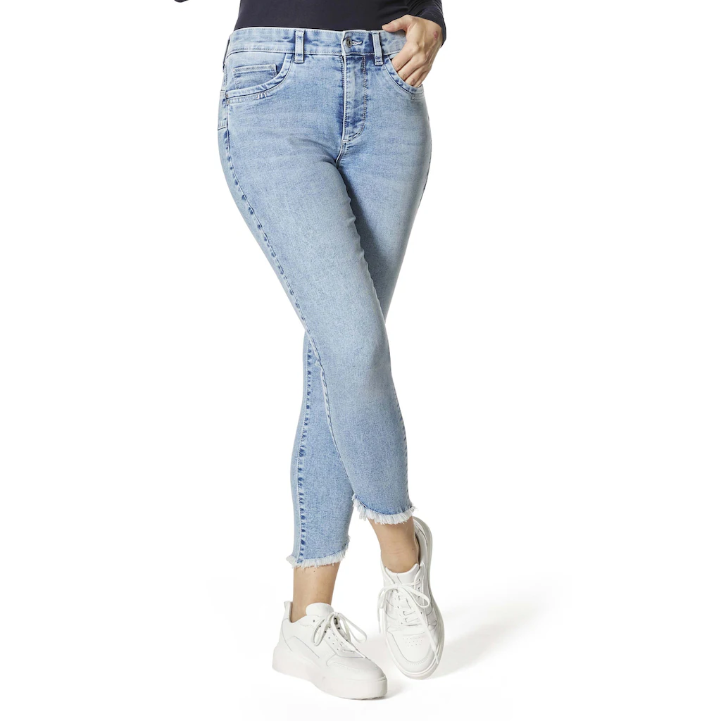 STOOKER WOMEN 5-Pocket-Jeans »Rio Fringe Skinny Fit« Skinny Fit Casual Clean Wash Denim Jeans Magic Shape Effekt Für Damen