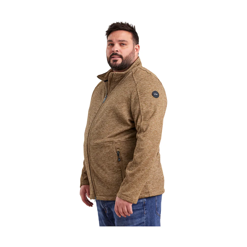 STOY Fleecejacke »STS 6 MN KNTFLC JCKT« Leichte Strickfleecejacke Mit 4-Wege-Stretch Und 2-Wege-Reißverschluss ▷ Für