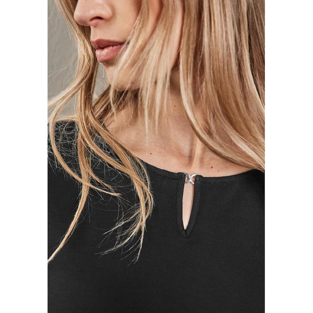 STREET ONE 3/4-Arm-Shirt Mit Cut-Out Ausschnitt