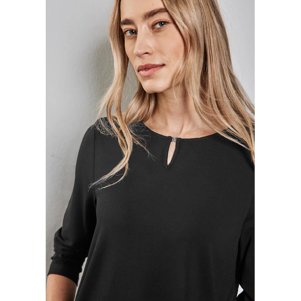 STREET ONE 3/4-Arm-Shirt Mit Cut-Out Ausschnitt