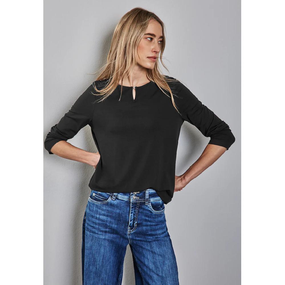 STREET ONE 3/4-Arm-Shirt mit Cut-Out Ausschnitt