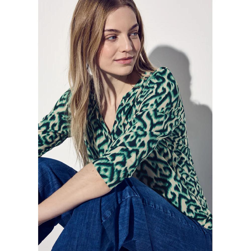 STREET ONE 3/4-Arm-Shirt Mit Grafischem Muster