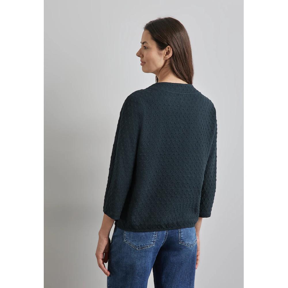 STREET ONE 3/4-Arm-Shirt Mit Strukturmuster