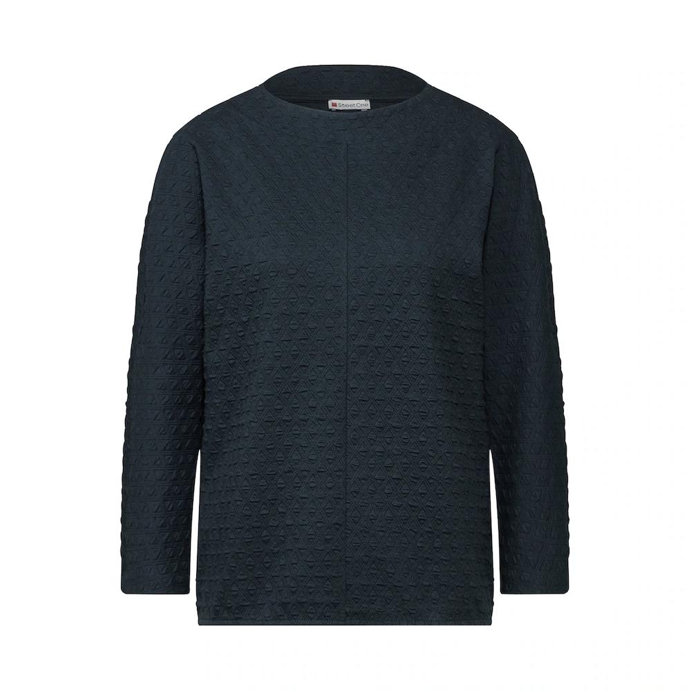 STREET ONE 3/4-Arm-Shirt Mit Strukturmuster