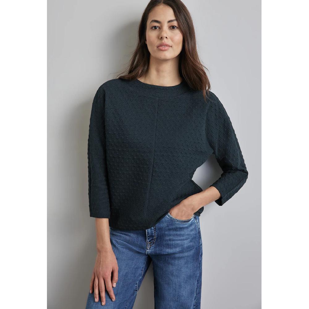 STREET ONE 3/4-Arm-Shirt mit Strukturmuster