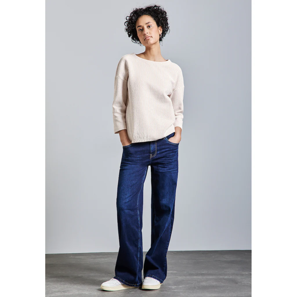 STREET ONE 3/4-Arm-Shirt Mit U-Boot-Ausschnitt
