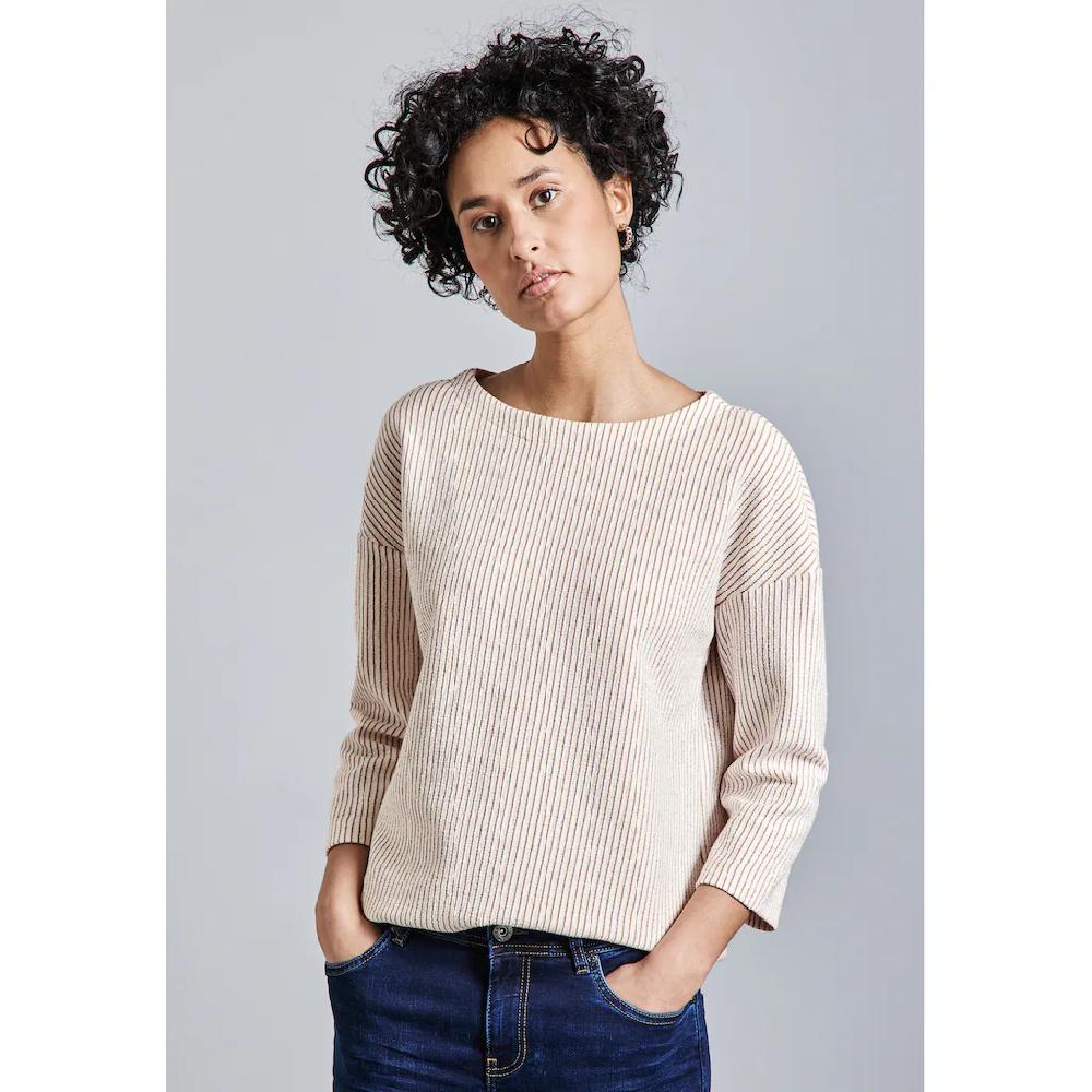 STREET ONE 3/4-Arm-Shirt mit U-Boot-Ausschnitt