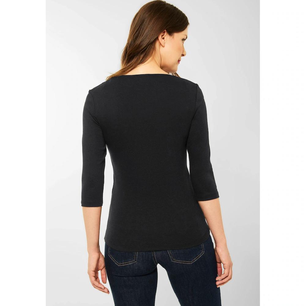 STREET ONE 3/4-Arm-Shirt »Style Pania« Mit Extra Futter An Der Vorderseite