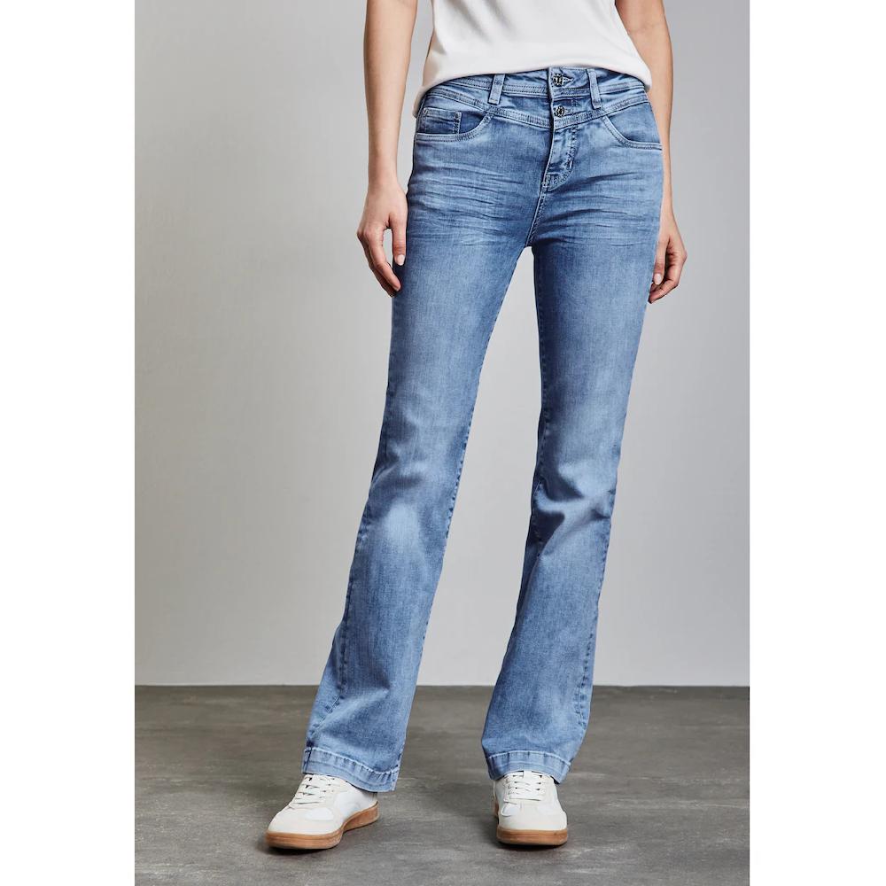 STREET ONE Bootcut-Jeans High Waist